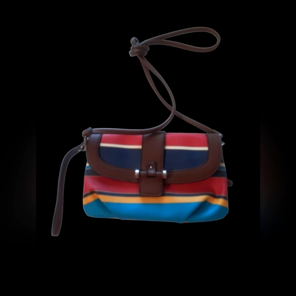 Chaps Striped Multicolor Crossbody Bag - Picture 15 of 16
